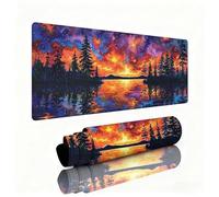 Burnt Orange Mouse Pad Large 700x300x3mm Desk Mat Forest Gaming Mouse Pad Table Protector Non-Slip Rubber Base for Stable Grip on Smooth Surfaces Wear-Resistant Mousepad for Computers,Laptop,PC W1-451