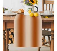 Burnt Orange Ombre Table Runner 13x120 Inches Long Gradient Color Cotton Linen Table Runner Burlap Style for Dinner Table Party Decor Tabletop Decorations