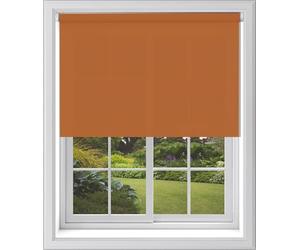 Burnt Orange Plain Dim Out Fabric Roller Blind Made To Measure Maximum of 240cm Width All Fitting Included Easy FIt Child Safe