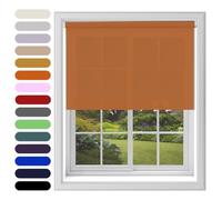 Burnt Orange Plain Dim Out Fabric Roller Blind Made To Measure Maximum of 90cm Width All Fitting Included Easy FIt Child Safe