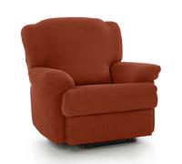 (Burnt Orange) Recliner Seat 'Iris' Armchair Cover Elasticated Slipcover Protector