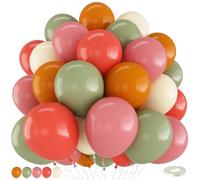 Burnt Orange Sage Green Dusty Pink Fall Thanksgiving Balloons 12'' Balloons