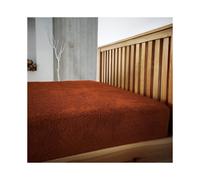 (Burnt Orange, Single) Luxury Teddy Fitted Sheets Available in Single, Double & King for Extra Comfort