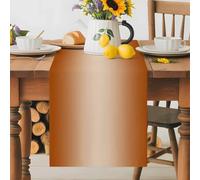 Burnt Orange Table Runner 13x90 Inches Long Ombre Solid Color Gradient Modern Art Cotton Linen Table Runner Burlap Style for Dinner Table Party Decor Tabletop Decorations