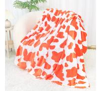 Burnt Orange Throw Blanket 50x60 - Fuzzy Soft Lightweight Cozy Fleece Blanket for Couch, Bed, Home Decor - Gift for Adults & Kids