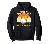 Burnt Out But Optimistic Camping Marshmallow Humorous Meme Pullover Hoodie