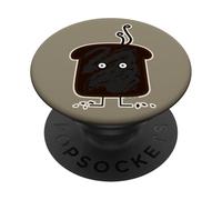 Burnt Toast smoke crumbs ashes bread burned toasted PopSockets Adhesive PopGrip