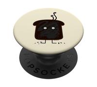 Burnt Toast smoke crumbs ashes bread burned toasted PopSockets Adhesive PopGrip