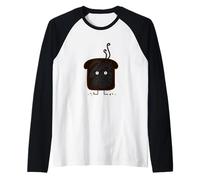 Burnt Toast Smoke Crumbs Ashes Bread Burned Toasted Raglan Baseball Tee