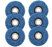 BURNTOP 6PCS Strip Discs Stripping Wheel 100mm 4inch Durable Poly Paint Removal Disc For Angle Grinder Clean and Remove Paint Coating Rust Welds Oxidation (Blue)