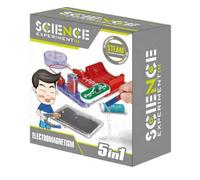 Buroku Electronic Set of 5 Electromagnetic Experiments | Magnetism, Compass and Electromagnetism for Children | Educational + Fun Stem Game