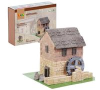 Buroku - Medieval Construction Kit 390 Pieces | Realistic Water Mill | Stone Bricks | Encourages Stem Learning and Motor Skills | for Children and Adults | Includes Glue