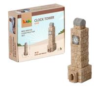 Buroku - Medieval Construction Kit 80 Pieces | Realistic Clock Tower | Stone Bricks | Encourages Stem Learning and Motor Skills | for Children and Adults | Includes Glue