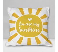 Burosev You are My Sunshine Soft Throw Pillow Cover, Inspirational Quotes Decorative Pillowcase, Yellow Farmhouse Spring Summer Decor Decorations for Home Bedroom Sofa Living Room (18 x 18 Inch)