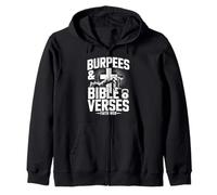 Burpees and Bible Verses Christian Gym Workout Zip Hoodie