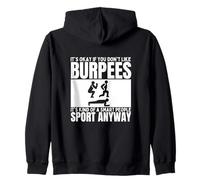 Burpees Are For Smart People Women Men Funny Exercise Zip Hoodie
