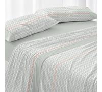 Burrito Blanco | Bed Sheet Set | Bed 150 cm Design 542 | Mint Color (150 x 190/200 cm.)