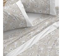 Burrito Blanco | Cotton Bedding Set | Bed 150 cm Design 637 | Beige (150 x 190/200 cm.)