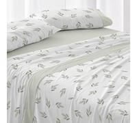 Burrito Blanco | Cotton Bedding Set | Bed 150 to 160 cm (+Available Measurements) | Design 632 | Green Color (150-160x190/200 cm.)