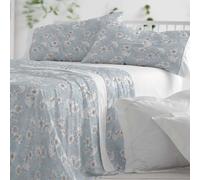 Burrito Blanco | Cotton Bedding Set | Bed 150 to 160 cm (+Available Measurements) | Design 637 | Aqua Color (150-160x190/200 cm.)