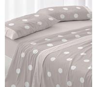 Burrito Blanco | Cotton Bedding Set | Bed from 150 to 160 cm Design 627 | Sand Color (150-160x190/200 cm.)
