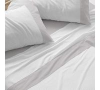 Burrito Blanco | Cotton Flannel Sheets | 135 cm Bed Design 573 | Grey Color (135 x 190/200 cm.)