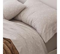 Burrito Blanco Flannel Sheet Set, Cotton, Stone, Ancho de 120 cm