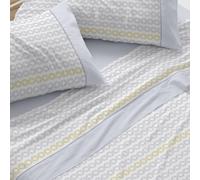 Burrito Blanco Sheet Set, 50% Cotton-50% Polyester, Blue, Ancho de 135