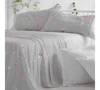 Burrito Blanco Sheet Set, Cotton, Grey, Ancho de 135