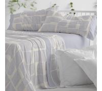 Burrito Blanco Sheet Set, Cotton, Lead Blue, Ancho de 135
