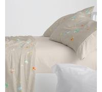 Burrito Blanco Sheet Set, Cotton, Linen, Ancho de 180