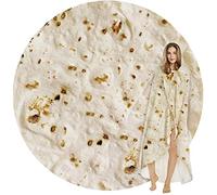 Burrito Blanket, Giant Flour Tortilla Throw Blanket, Novelty Tortilla Blanket for Your Family, Soft and Comfortable Flannel Taco Blanket for Kids.
