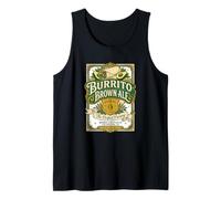 Burrito Brown Ale Mexican Food Retro Funny Beer Label Tank Top