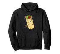 Burrito Cat Cute Food Animal Pun Art | Cozy Wrapped Kitty Pullover Hoodie