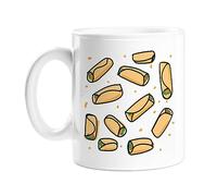 Burrito Print Mug | Burritos Pattern Coffee Mug, Mexican Food, Burrito Illustration, Breakfast Burrito Mug, Veggie Burrito Mug