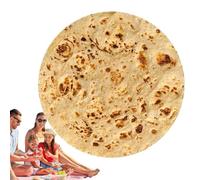Burrito Tortilla Wrap Blanket - Round Blanket Fancy Burrito | Tortilla Throw Food Packaging Blanket | Double-Sided Flannel Fleece Blanket, Food Blanket