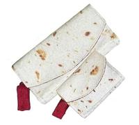 Burrito Wallet with Foil Bag,Slim Travel Purse with Zipper Pocket,Multifunctional Wallet,Style & Storage Giant Tortilla Card Holder Organizer (S+L)