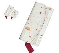 Burrito Wallet with Foil Bag,Slim Travel Purse with Zipper Pocket,Multifunctional Wallet,Style & Storage Giant Tortilla Card Holder Organizer (Ls)