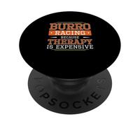 Burro Racing Because Therapy Is Expensive Funny Donkey Racer PopSockets Adhesive PopGrip