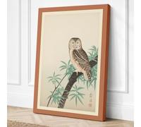 Burrowing Owl and Branch Canvas Wall Art Print 36x24 Inch
