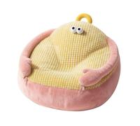 BurrowKind Cute Pet Bed - Arctic Fleece for Warmth, Removable and Washable, Ultra Comfortable for Cats and Dogs to Lie on All Seasons (pink)