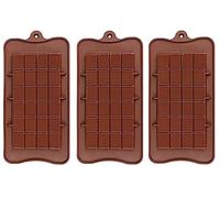 BURRSJ 3PCS Silicone Chocolate Moulds Set | Break-Apart Candy, Protein & Energy Bar Moulds | Food Grade, Non-Stick, Reusable | DIY Baking, Chocolates, Energy Bars