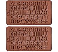 BURRSJ Letter Silicone Chocolate Mold Alphabet Silicone Mold 2 Packs Silicone Mould for Birthday Cake Decorations
