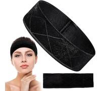 BURRSJ Wig Grip Band - Velvet Non Slip Headband for Wigs | Adjustable Invisible Gripper Prevents Slipping, Secure All Day Comfort for Human Hair & Synthetic Wigs (Black)