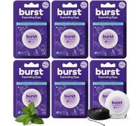 BURST Expanding Dental Floss (Mint Eucalyptus/240 Yards) | Expanding Floss Woven with Xylitol Coating to Fight Cavities, Plaque Removal & Stain Absorbing | Shred-Resistant | Vegan | Paraben Free