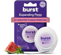 BURST Expanding Dental Floss (Watermelon Mint/40 Yards) | Stain Absorbing & Woven Tooth Floss with Xylitol Coating to Fight Cavities | Vegan | Paraben Free Expanding Floss