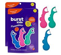 BURST Kids Flossers (180 Count/2 Pack) | Strawberry Aroma