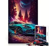 Burst of Color on Wheels Teenagers 1000 Piece Jigsaw Puzzle Strategic Think Easy Relaxation Precise Fit Festive Gift (50x75cm)