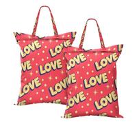 BURSTDDY 2 Pcs Travel Laundry Bag,Love Dirty Clothes Organizer Waterproof Wet Dry Laundry Bags with Handle for Beach,Camping,Swimming,Gym