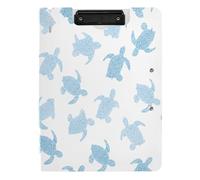 BURSTDDY A4 Clipboard Folder,Cartoon Turtle Foldable Clipboard with Horizontal and Vertical Double Metal Clips 360 Degree Foldable Binder Clipboards for Office, School, Home Organization